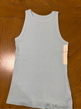 a new day Light Blue Ribbed Muscle Tank Top